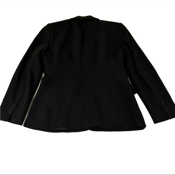Anne Klein Suit Women’s Blazer Size 0 Button Down Solid Black #0268 - Picture 2 of 10